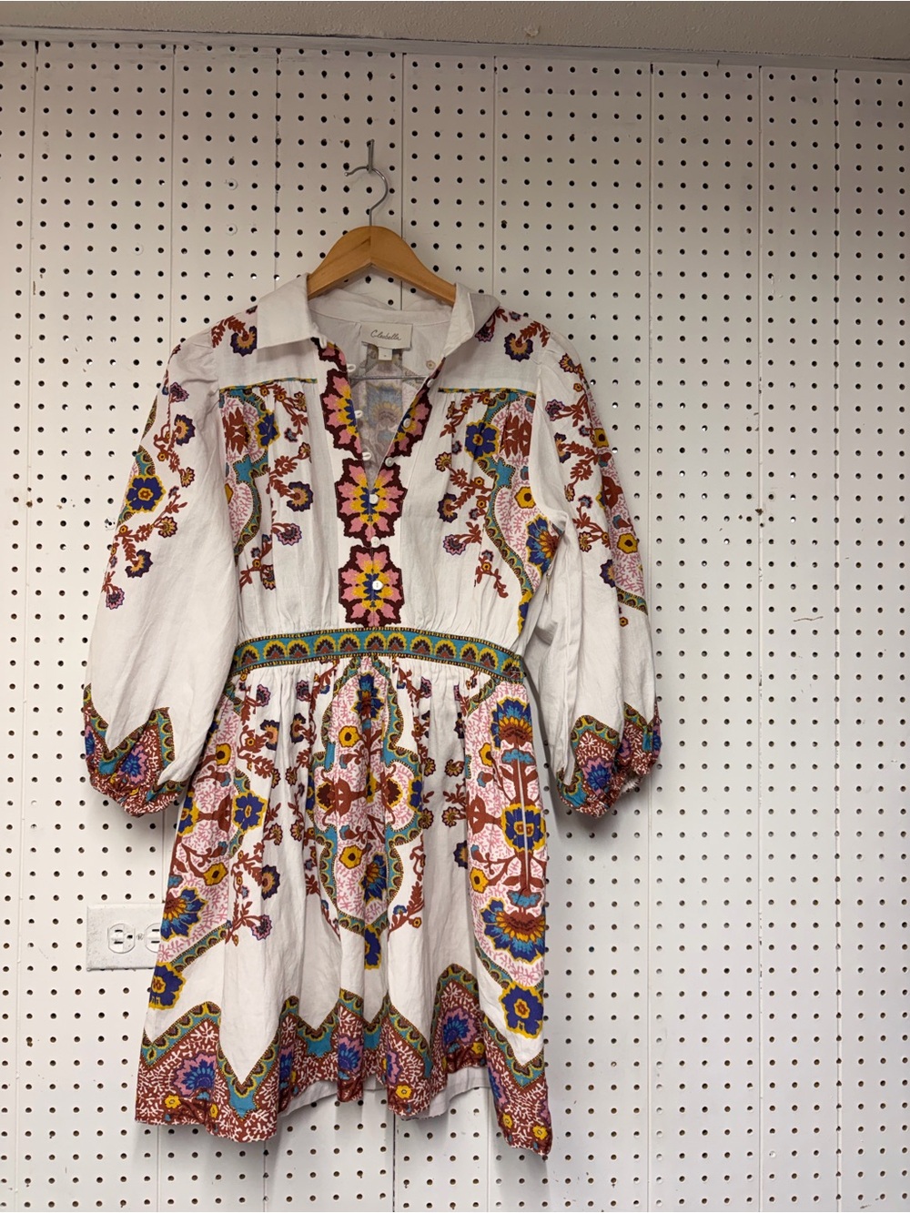 Cleobella Leigh Floral Paisley Puff-Sleeve Mini Dress - Picture 2 of 12